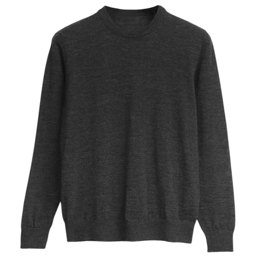 HALOGEN Men's Merino Wool Elegant Gray Turtleneck Sweater
